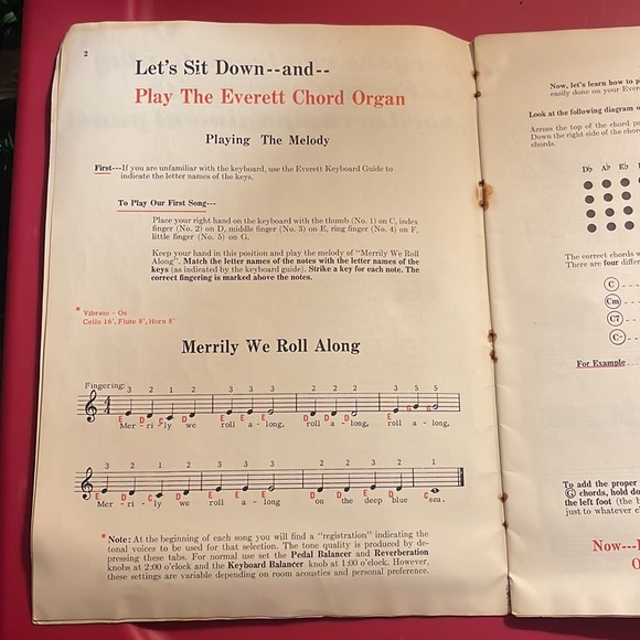 1963 Everyone can learn to play Everett organ w/chord accompaniment panel book - Picture 5 of 6